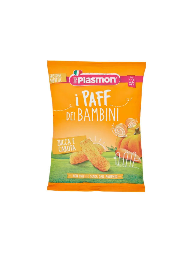 Plasmon Paff Carote e Zucca snack 15 g salato