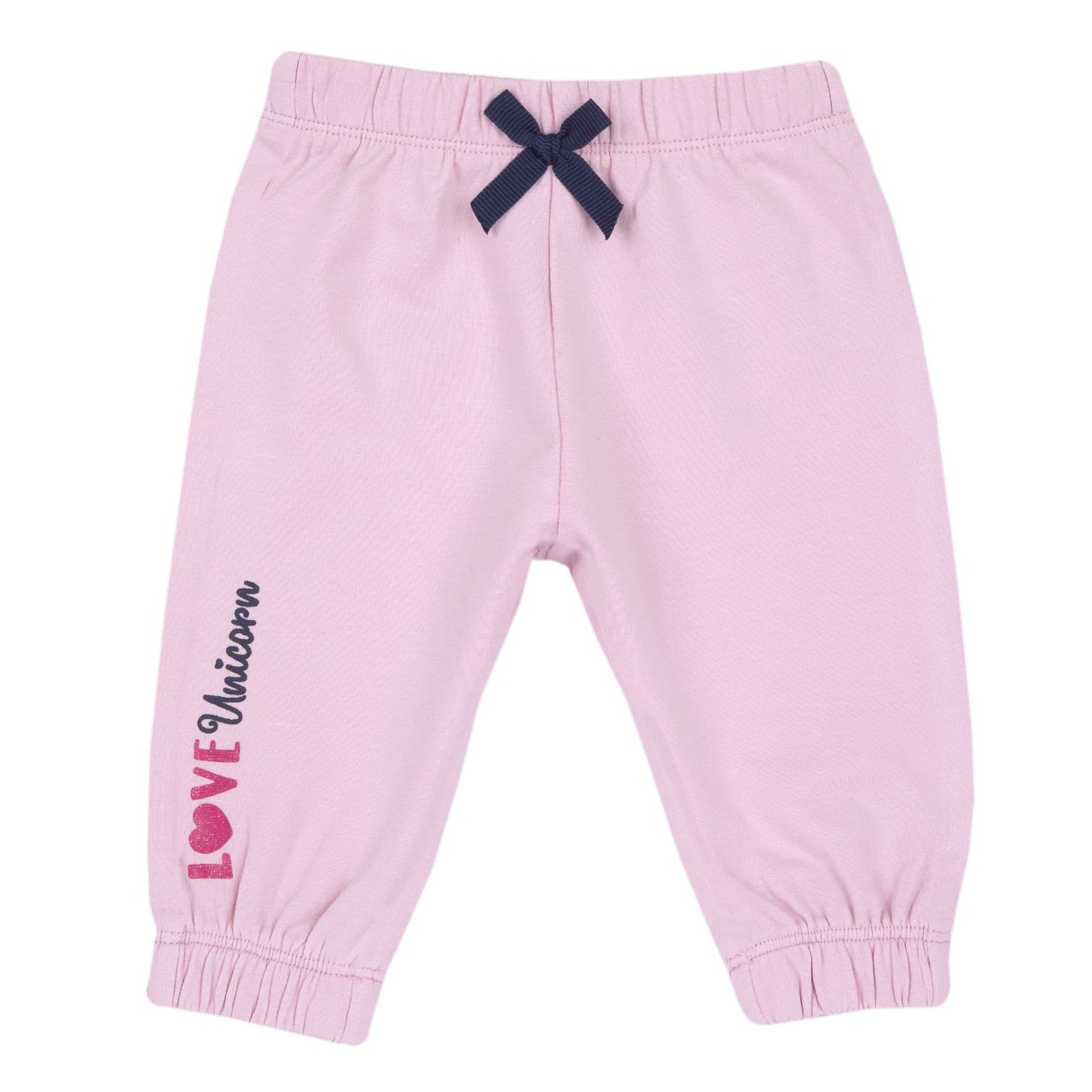 Chicco pantaloni felpa bimba Love Unicorn cotone elasticizzato
