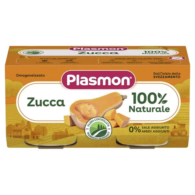 Plasmon Omogeneizzato Zucca 2x80g senza sale