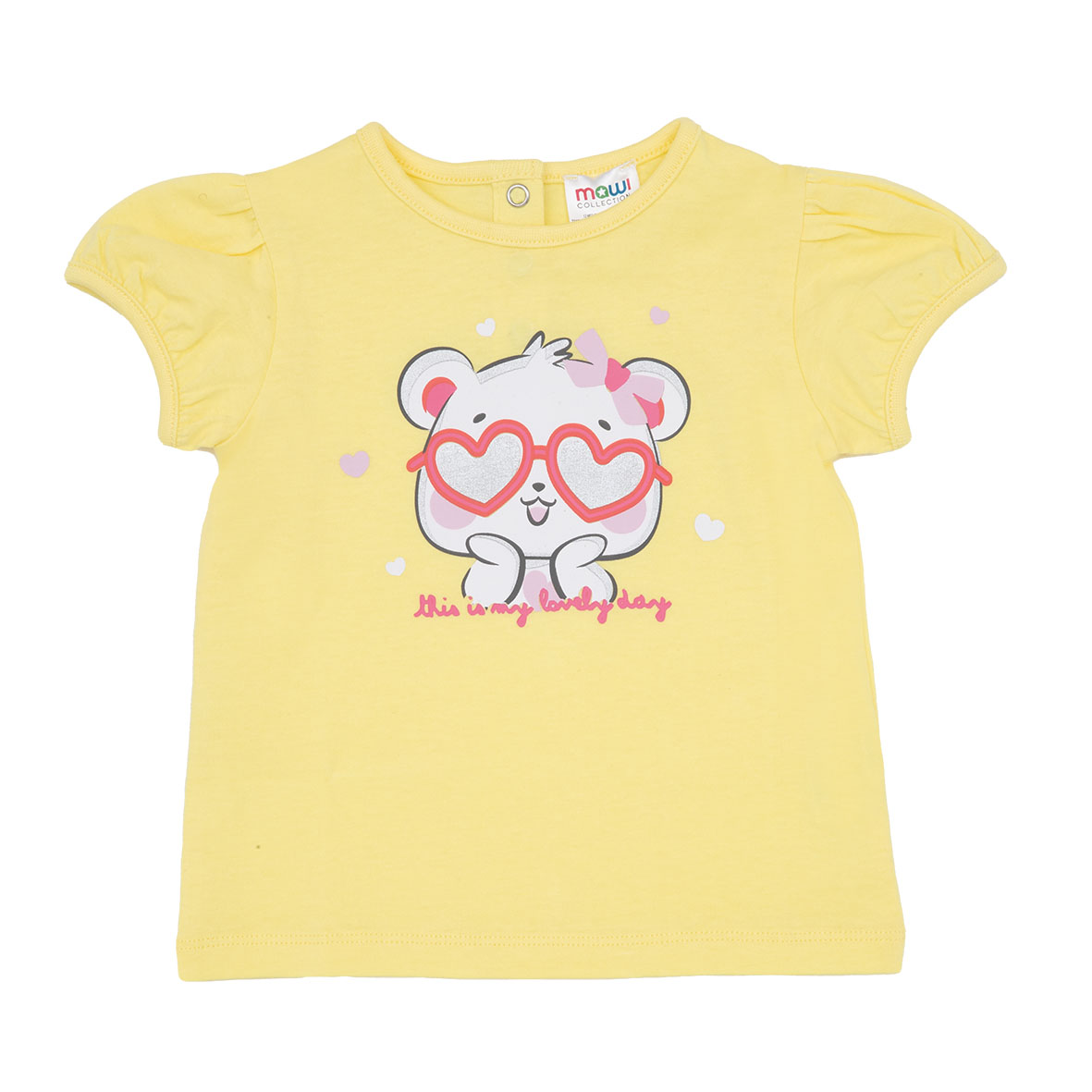 Toys Center Baby T-shirt bimba manica corta gialla jersey