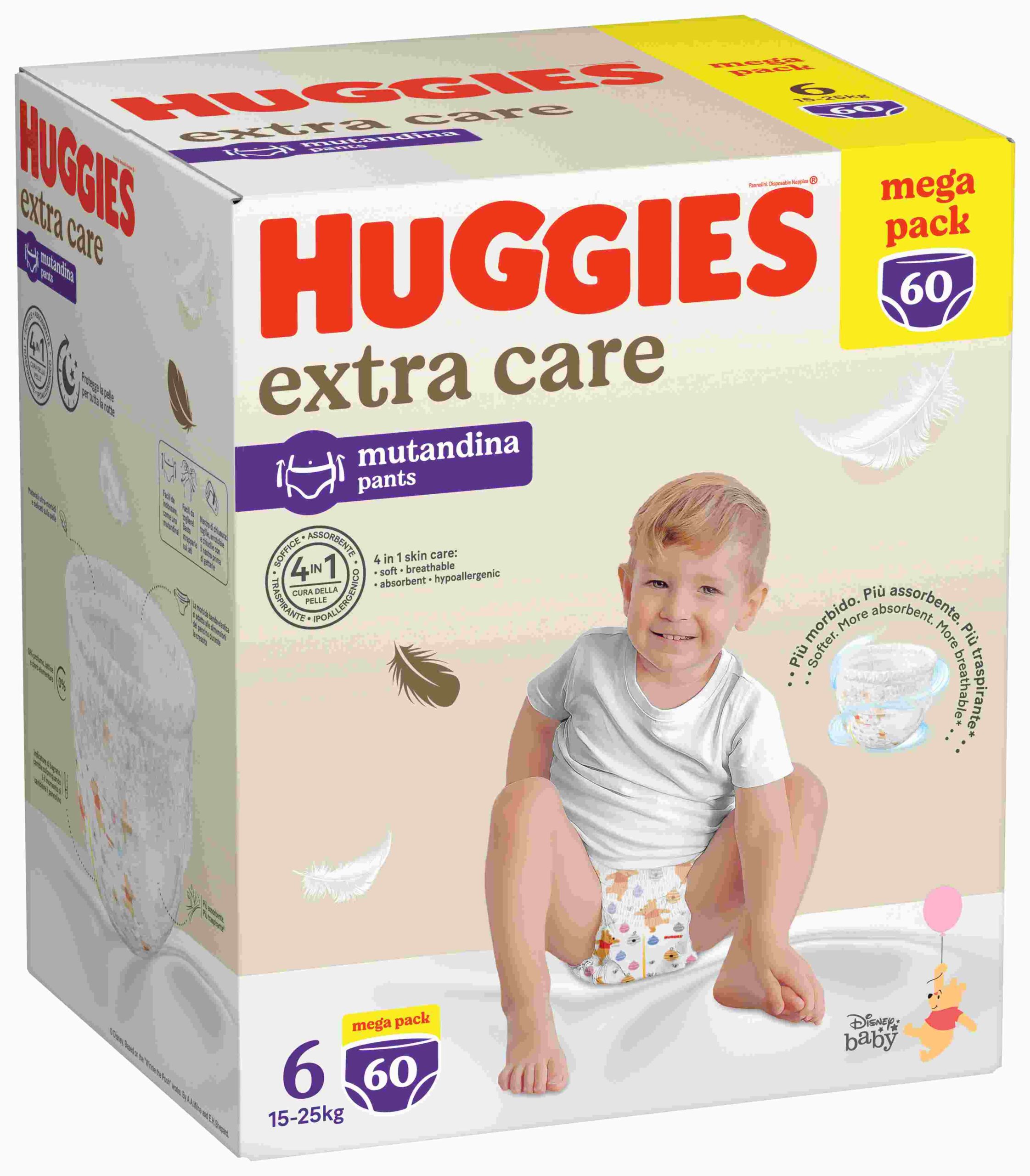 Huggies Extra Care mutandine taglia 6 60 pz