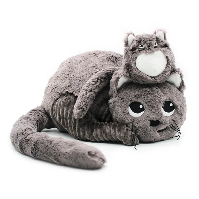 Les Deglingos Ptipotos peluche gatto Miaou grigio 32 cm
