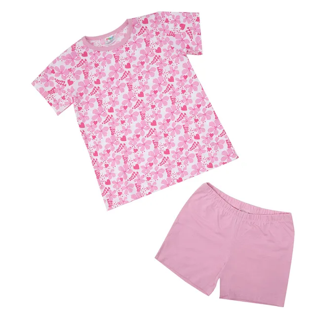 Toys Center Baby pigiama bimba 2 pezzi rosa floreale jersey
