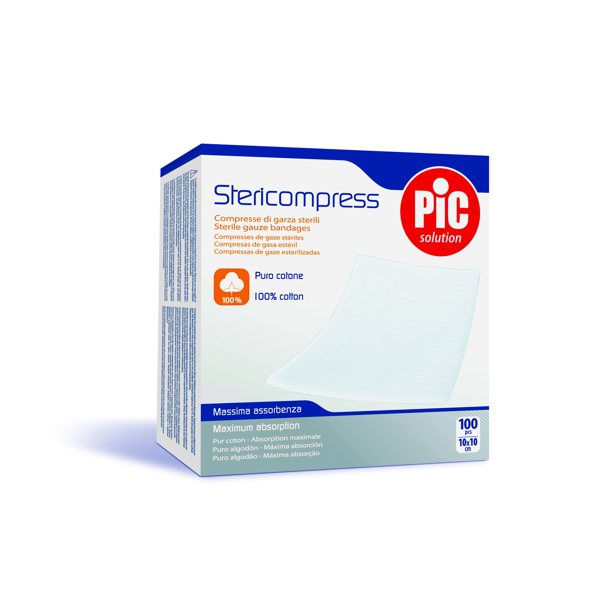 Pic Soft garze sterili 10x10 100 pezzi cotone