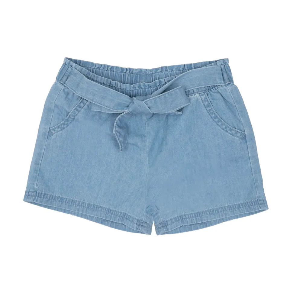 Toys Center Baby Short Denim bimba chiaro con fiocco