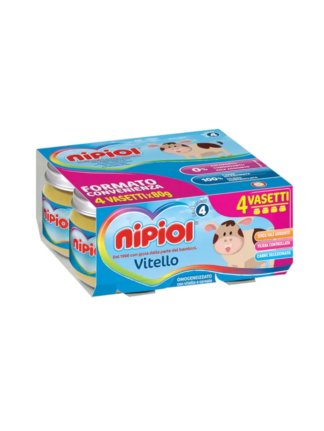 Nipiol Omogeneizzato Vitello 4x80 g dal 4° Mese