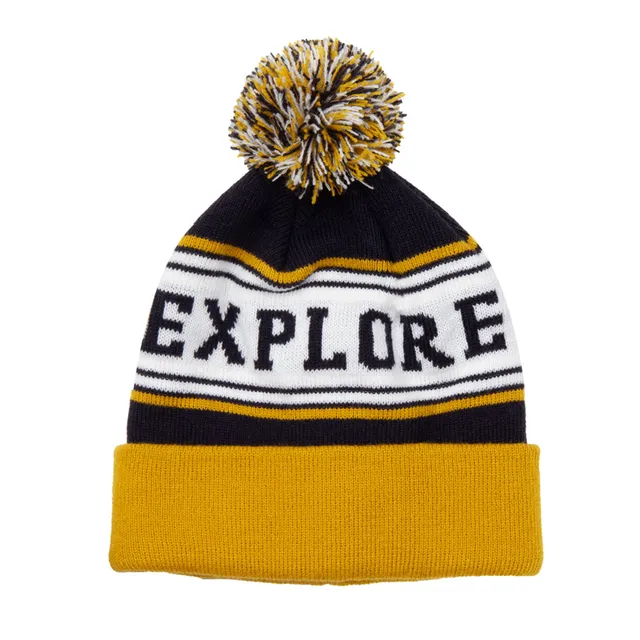 Mawi Explorer Berretto Bimbo Pom Pom con Risvolto
