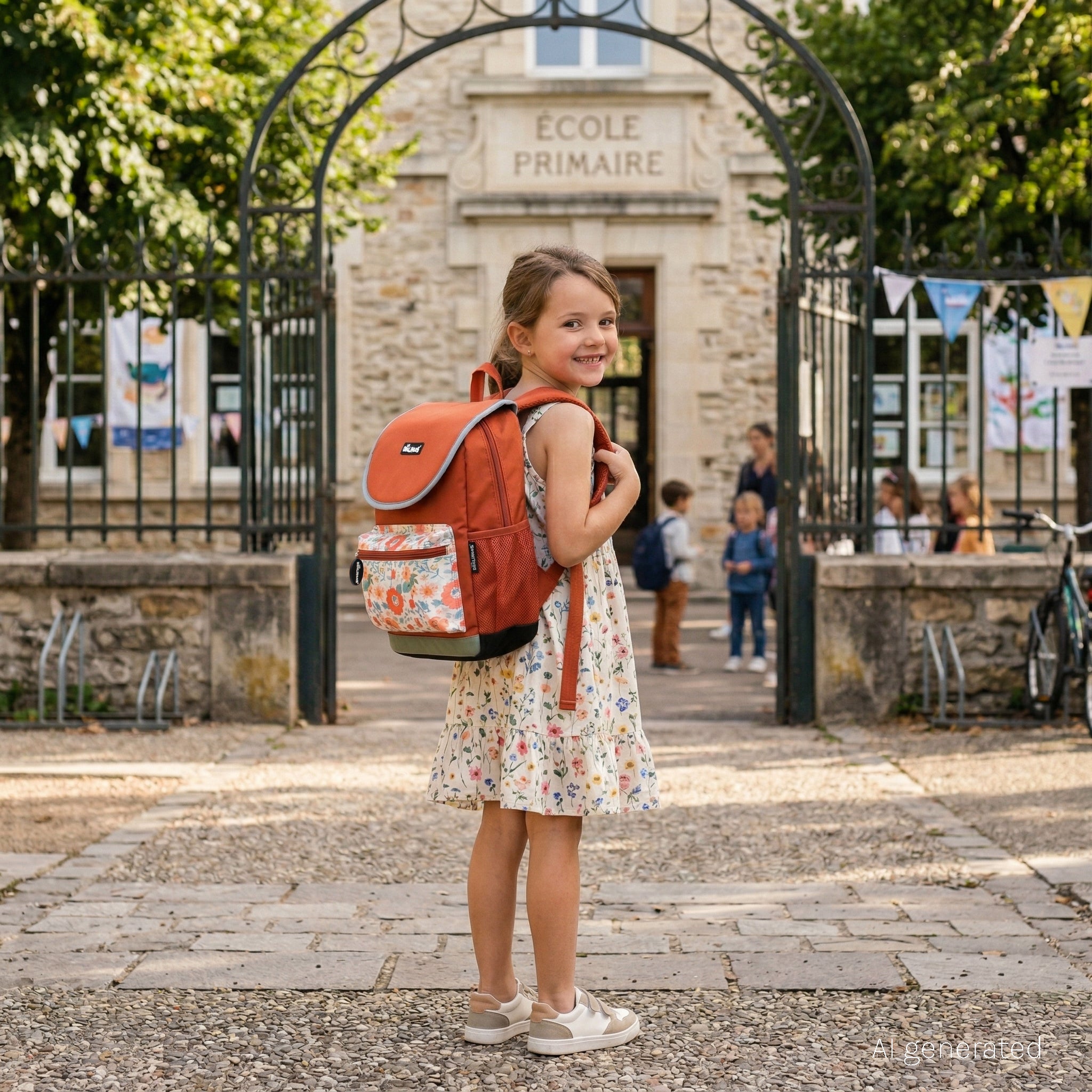 Les Déglingos Mélimélos Zaino Scuola 38 cm Rosso Terracotta