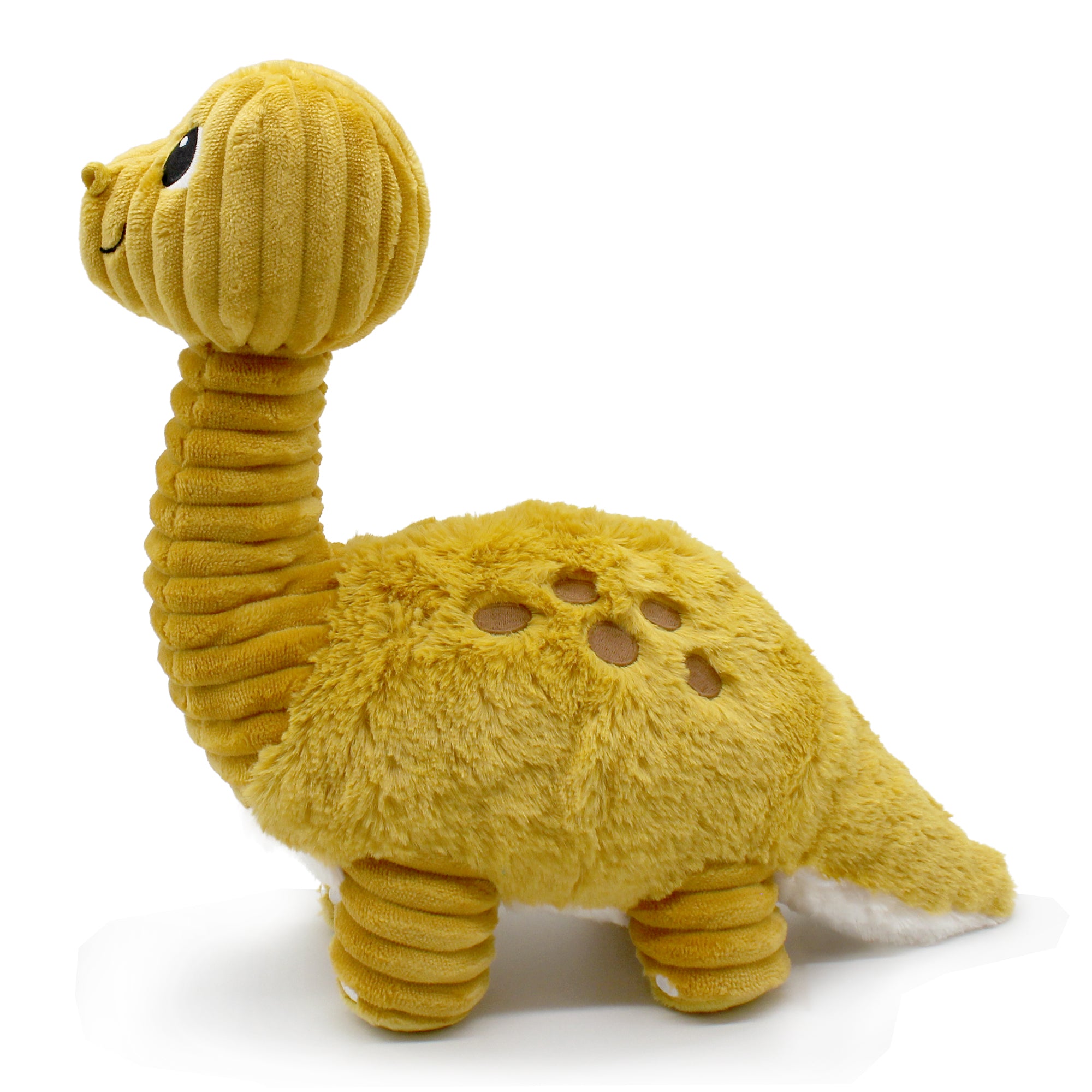 Les Deglingos Ptipotos Marcus Peluche Dinosauro Giallo Senape