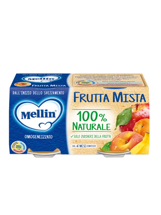 Mellin omogeneizzato frutta mista 2x100g dal 4 mese