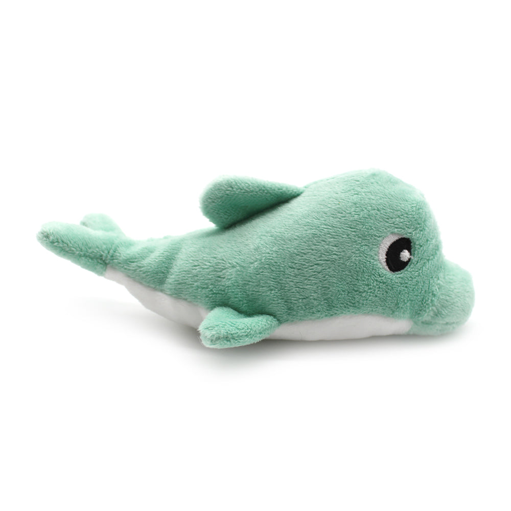 Les Deglingos Ptipotos Tofou peluche delfino verde menta
