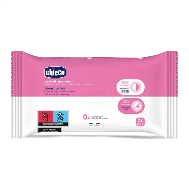 Chicco salviettine seno detergenti 72 pz senza risciacquo