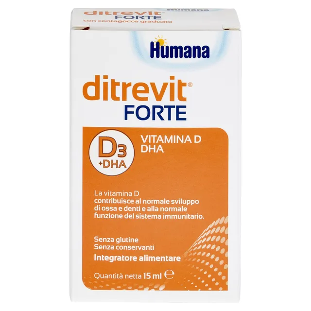 Humana Ditrevit Forte Integratore Vitamina D DHA 15 ml
