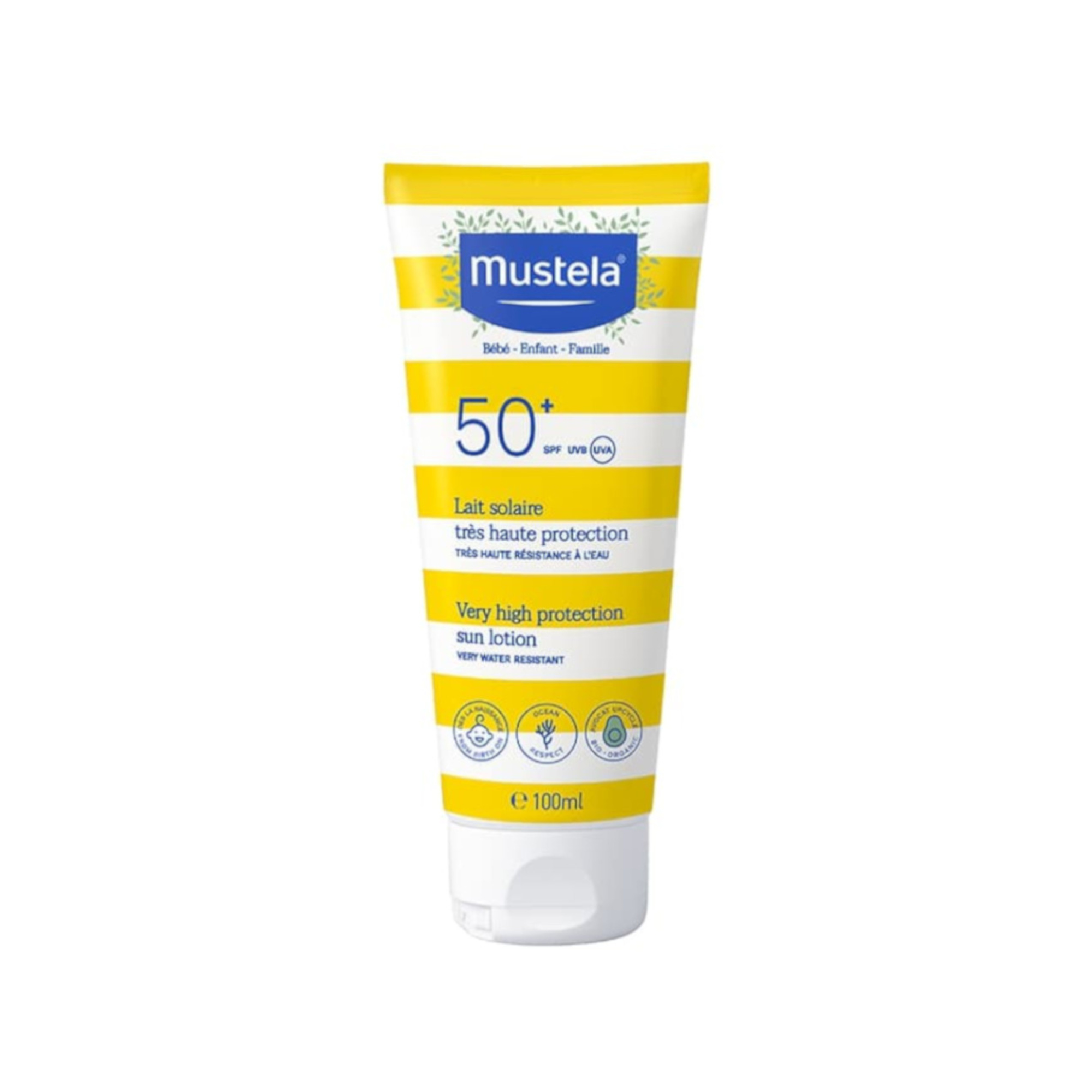 Mustela Latte Solare SPF50+ 100 ml Viso Corpo Neonato