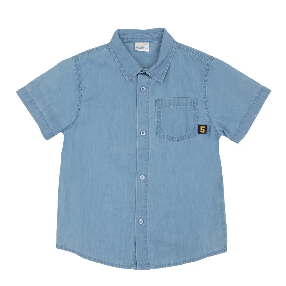 Toys Center Baby Camicia Bimbo Maniche Corte Blu Denim