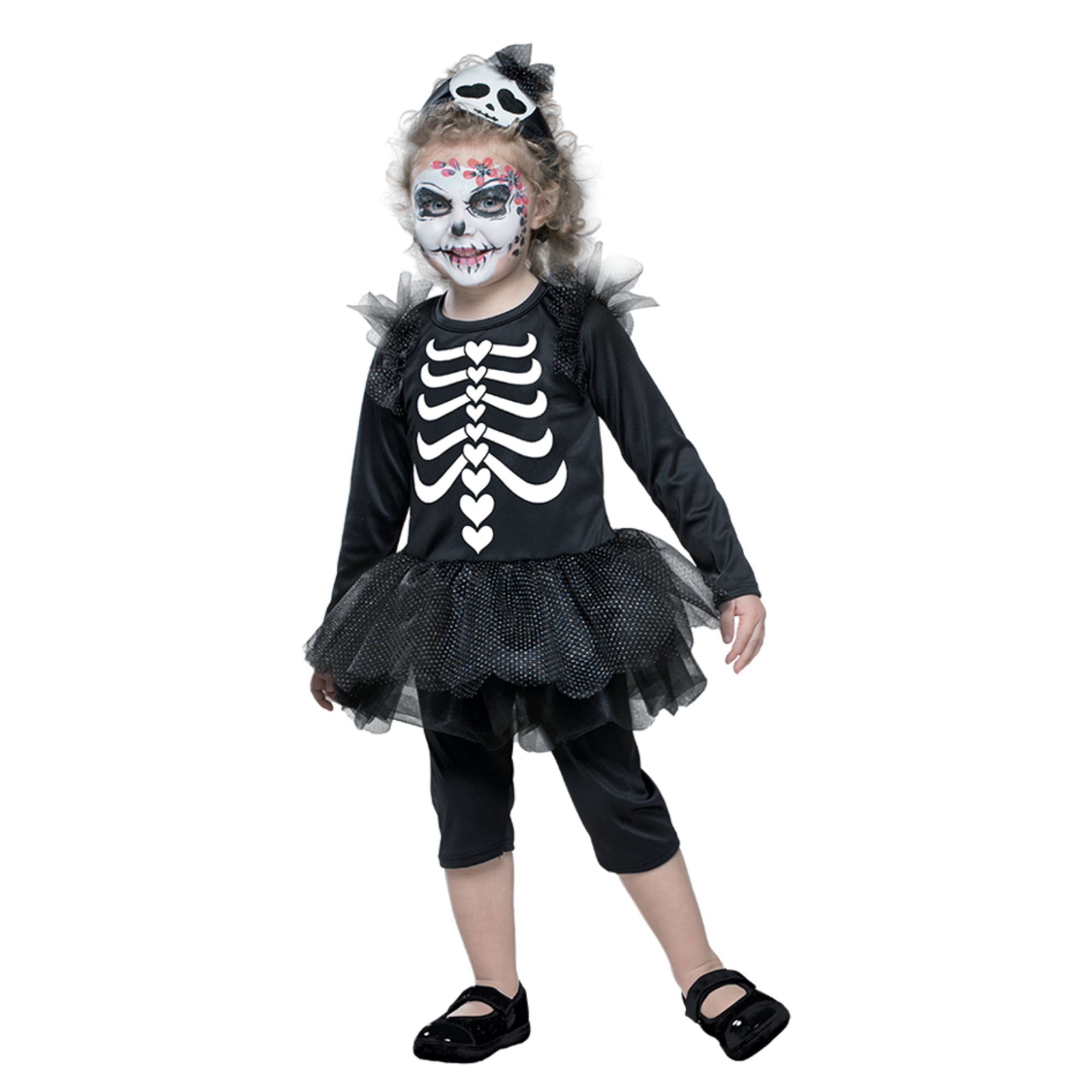 Costume Halloween scheletrina baby 12-24 mesi con tulle