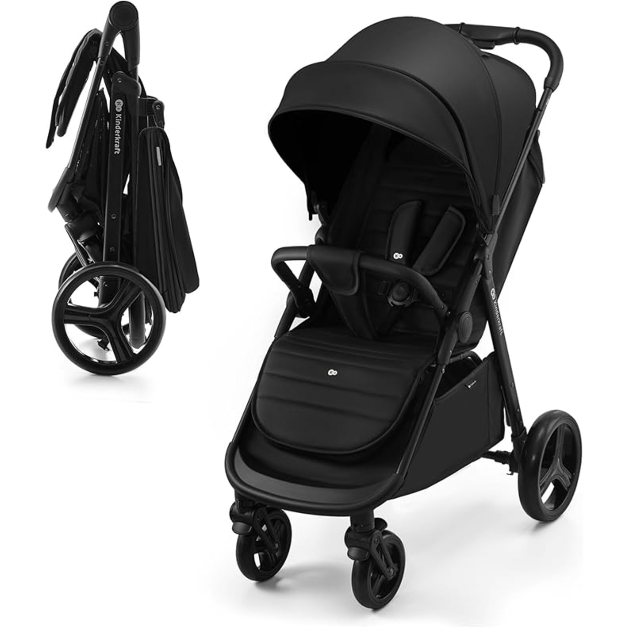 Kinderkraft Rine Black passeggino leggero nero fino 22 kg