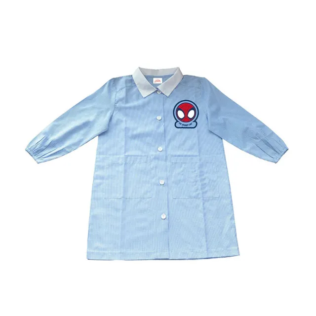 Coriex Spidey grembiule asilo azzurro vichy 2-6 anni