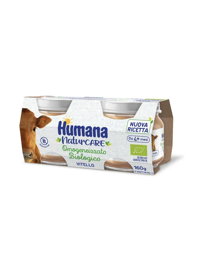 Humana vitello biologico omogeneizzato 2x80g bio