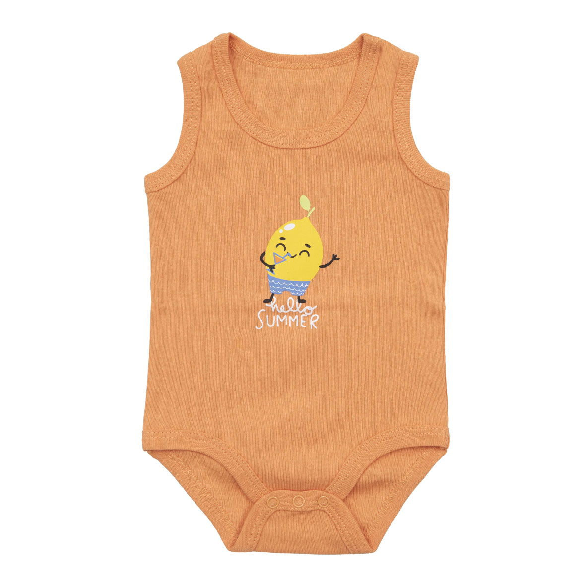 Toys Center Baby body canotta bimbo arancio bottoni