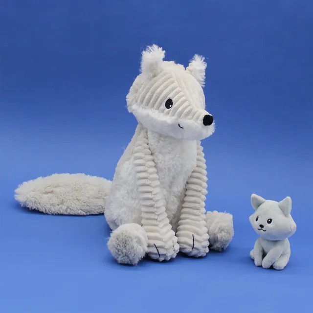 Les Deglingos Ptipotos Frimou peluche volpe artica mamma bebè
