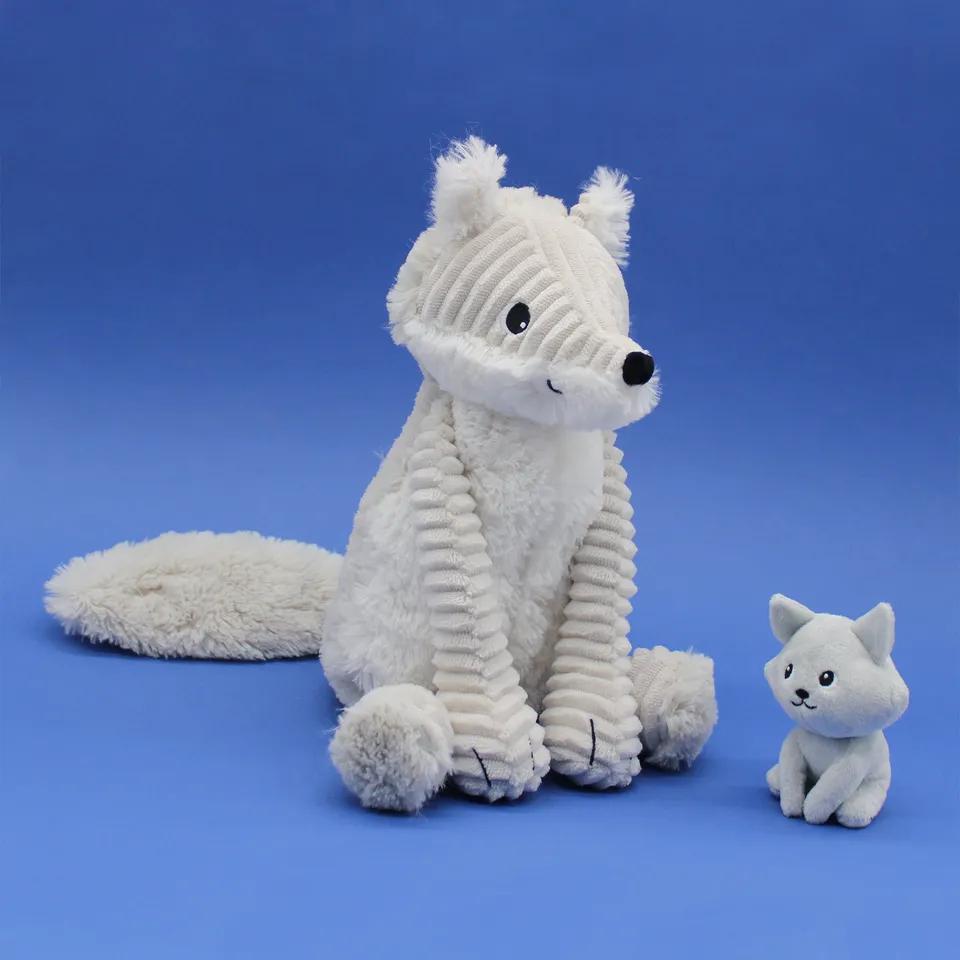 Les Deglingos Ptipotos Frimou peluche volpe artica mamma bebè