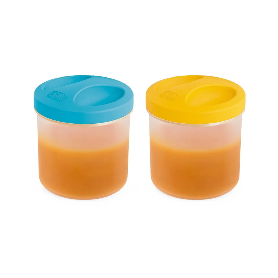 Chicco Vasetti Porta Pappa 2x250 ml Microonde Freezer