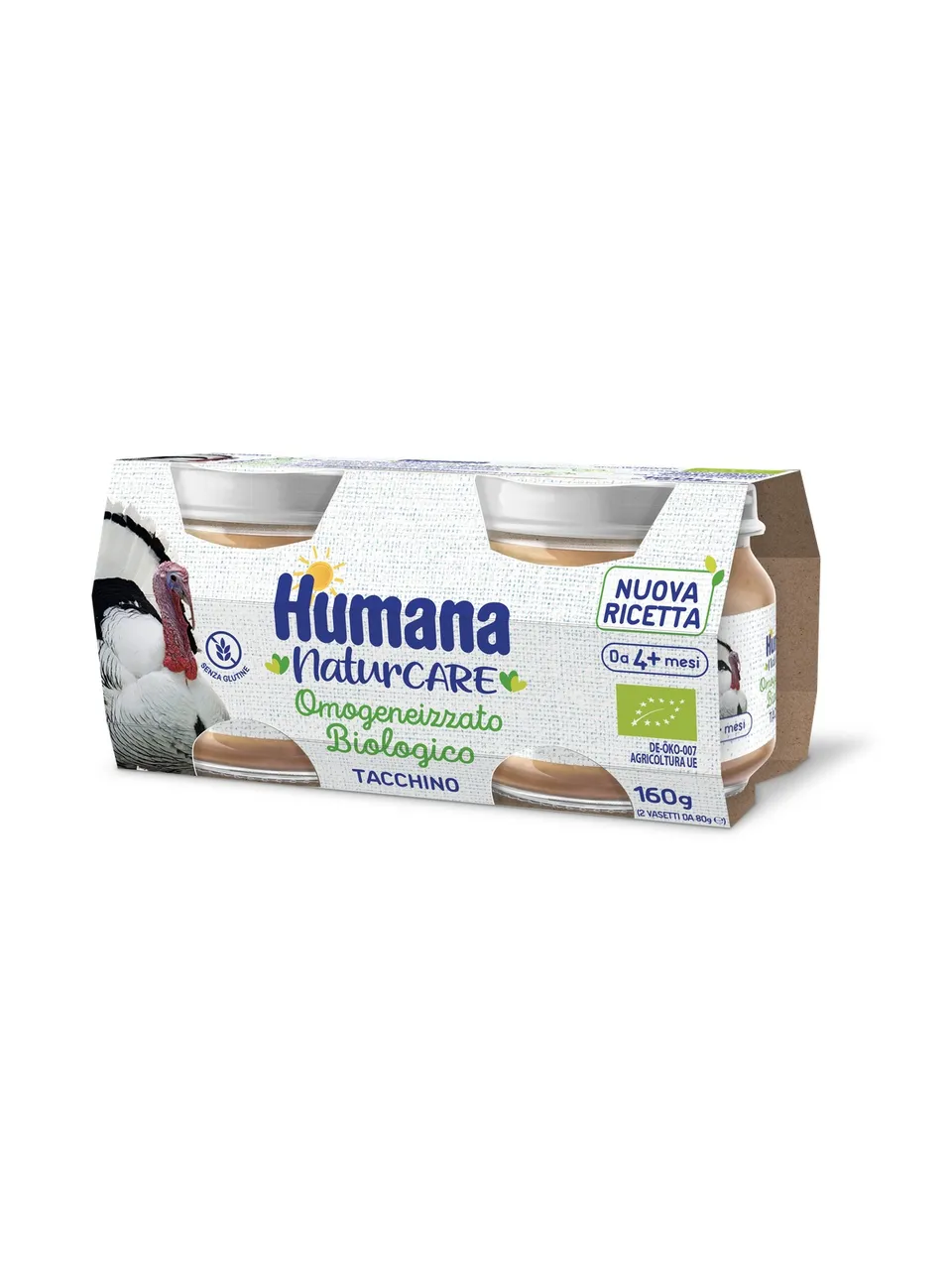 Humana Omogeneizzato Tacchino Bio 2x80g dal 4° mese