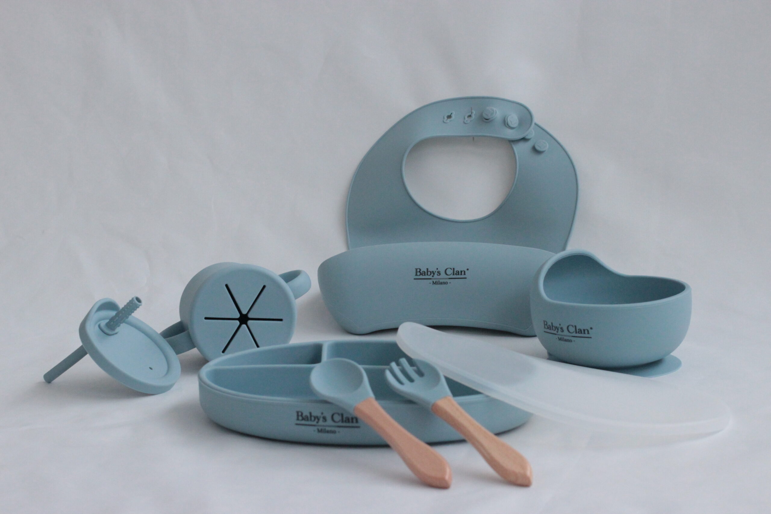 Baby's Clan Feeding set pappa silicone 9 pezzi BPA free
