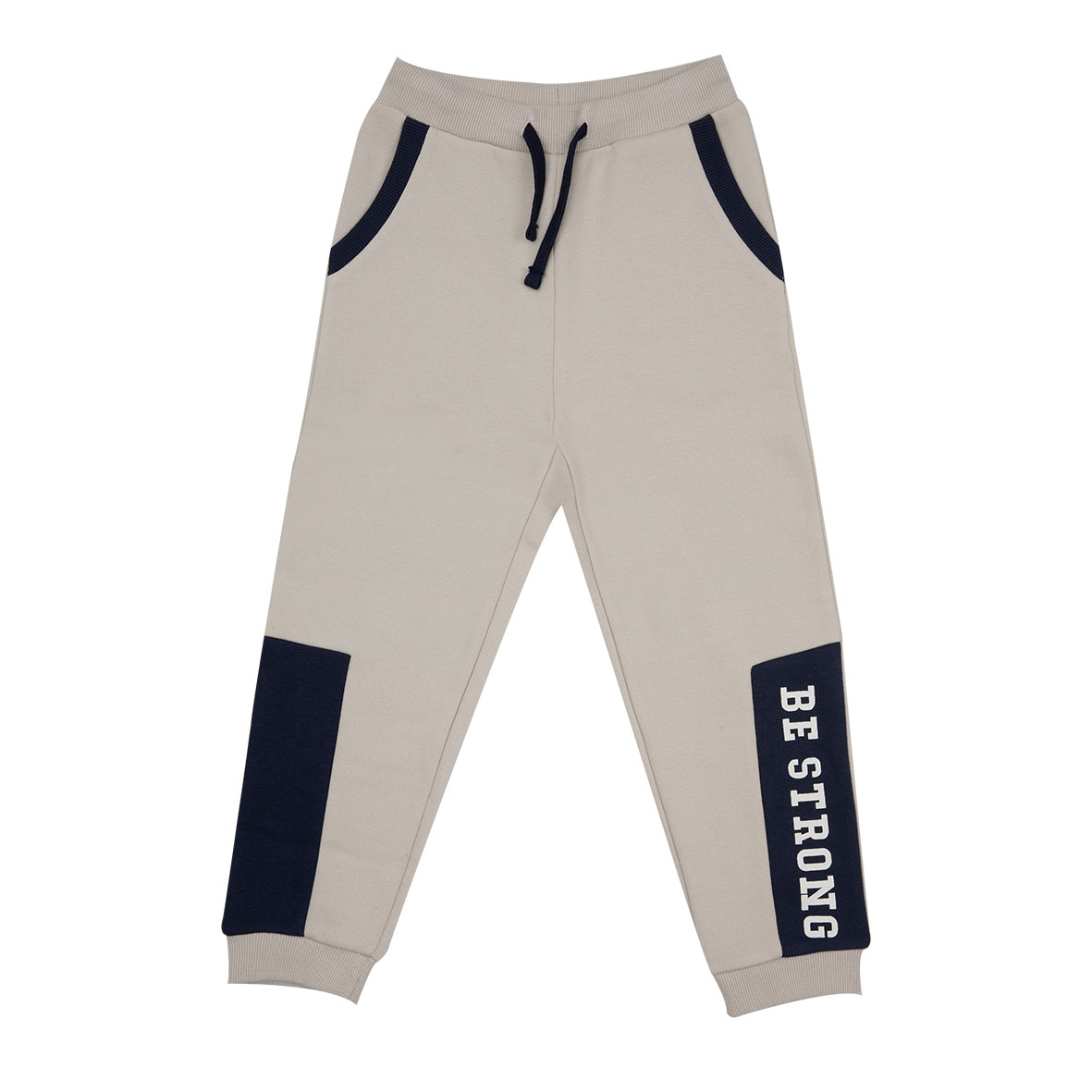 Mawi pantalone in felpa garzata con stampa e costine