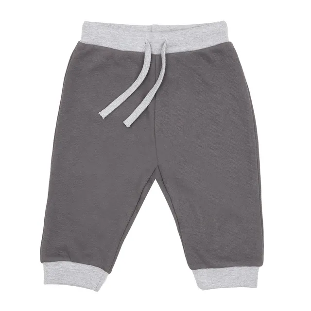 Pantalone french terry bimbo grigio scuro casual