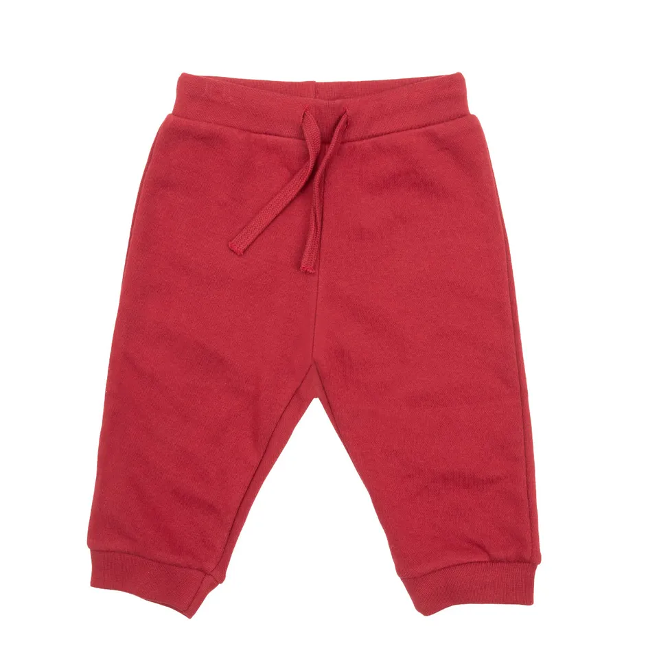 Toys Center Baby pantalone french terry bimbo bordeaux tasca