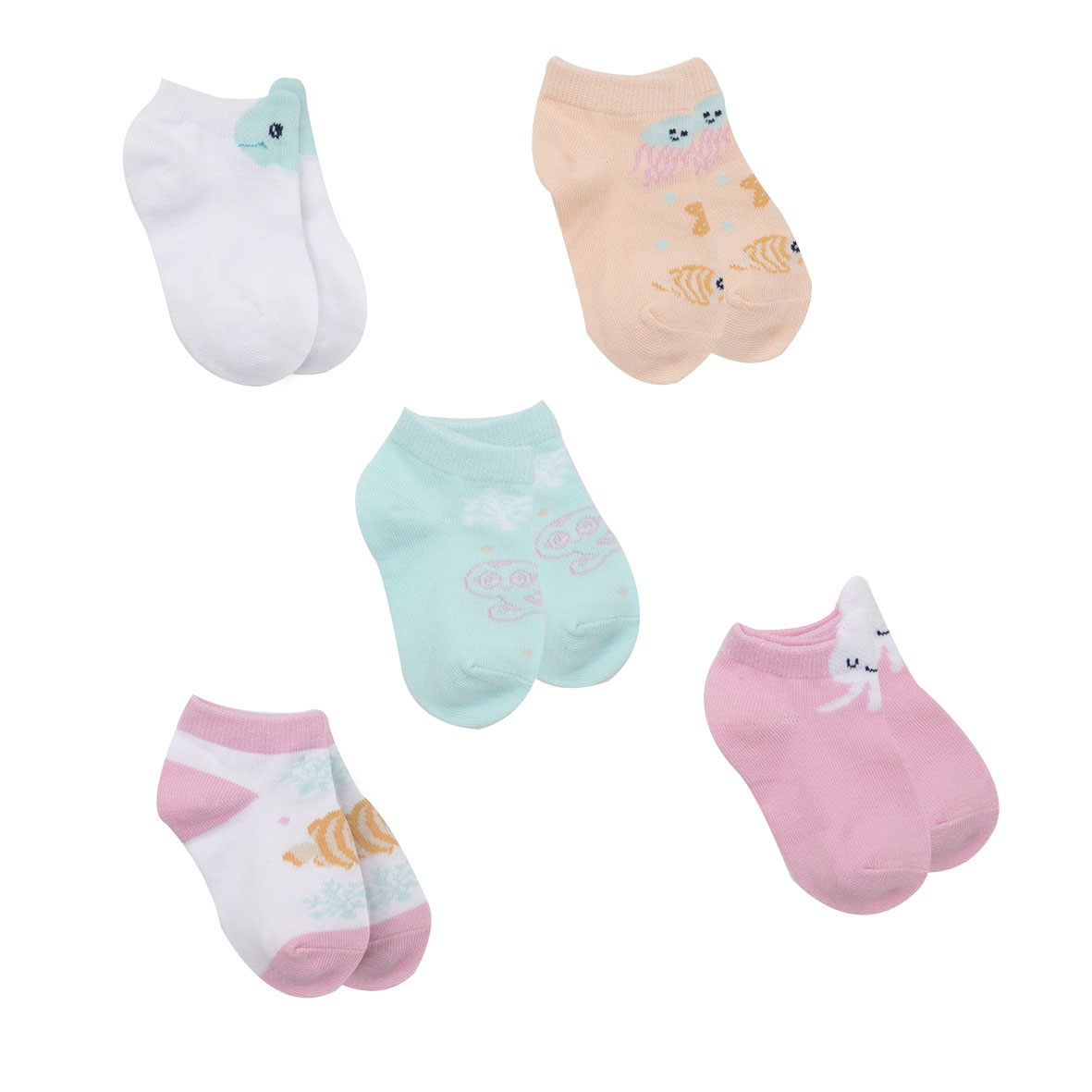 Calzini Bimba Mondo Marino 5 Paia Multicolor