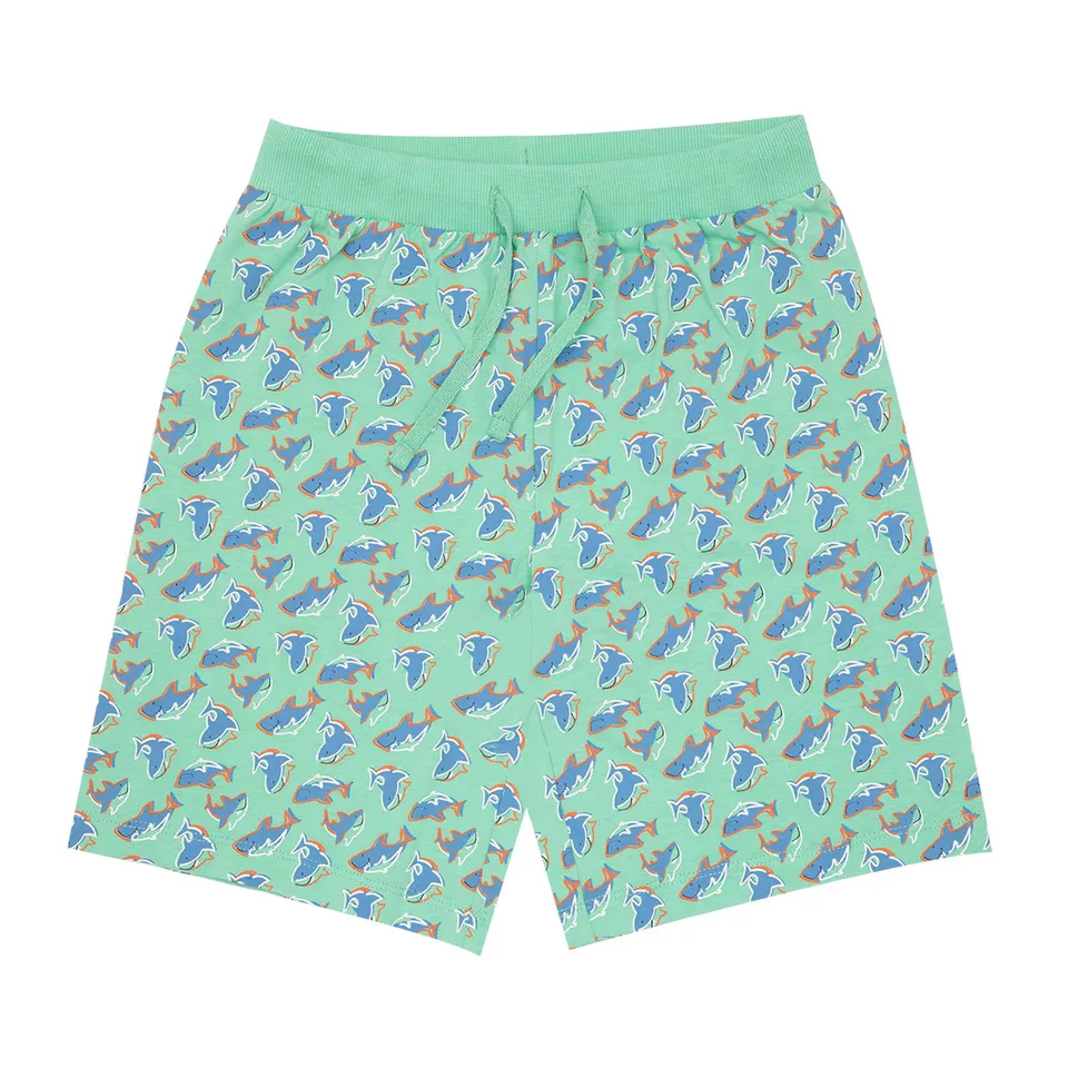 Short jersey bimbo verde squaletti con elastico
