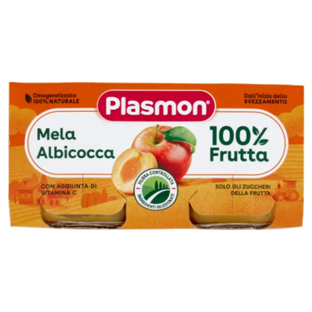 Plasmon omogeneizzato mela albicocca 2x80 g frutta