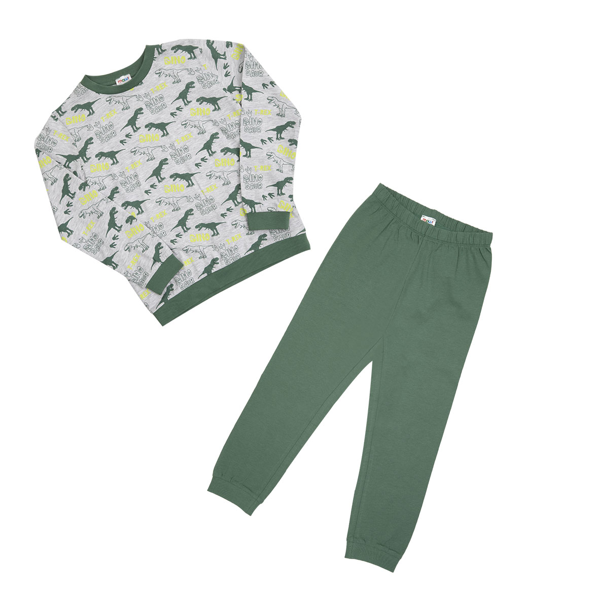 Toys Center Baby pigiama bambino dinosauri grigio verde 2 pezzi