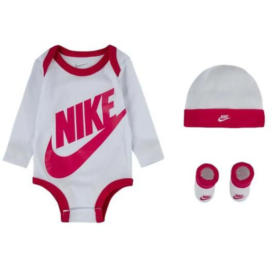 Nike set neonata body cappello babbucce rosso 3 pz bimba