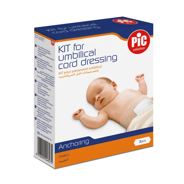 Pic kit ombelicale benda rete medicazione con compresse tessuto