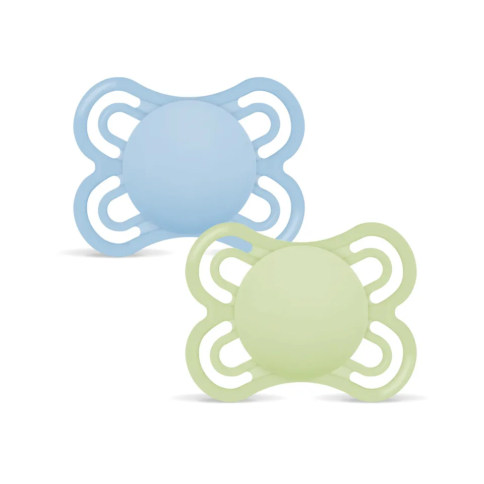 MAM Perfect succhietto 2-6 mesi silicone azzurro verde x2