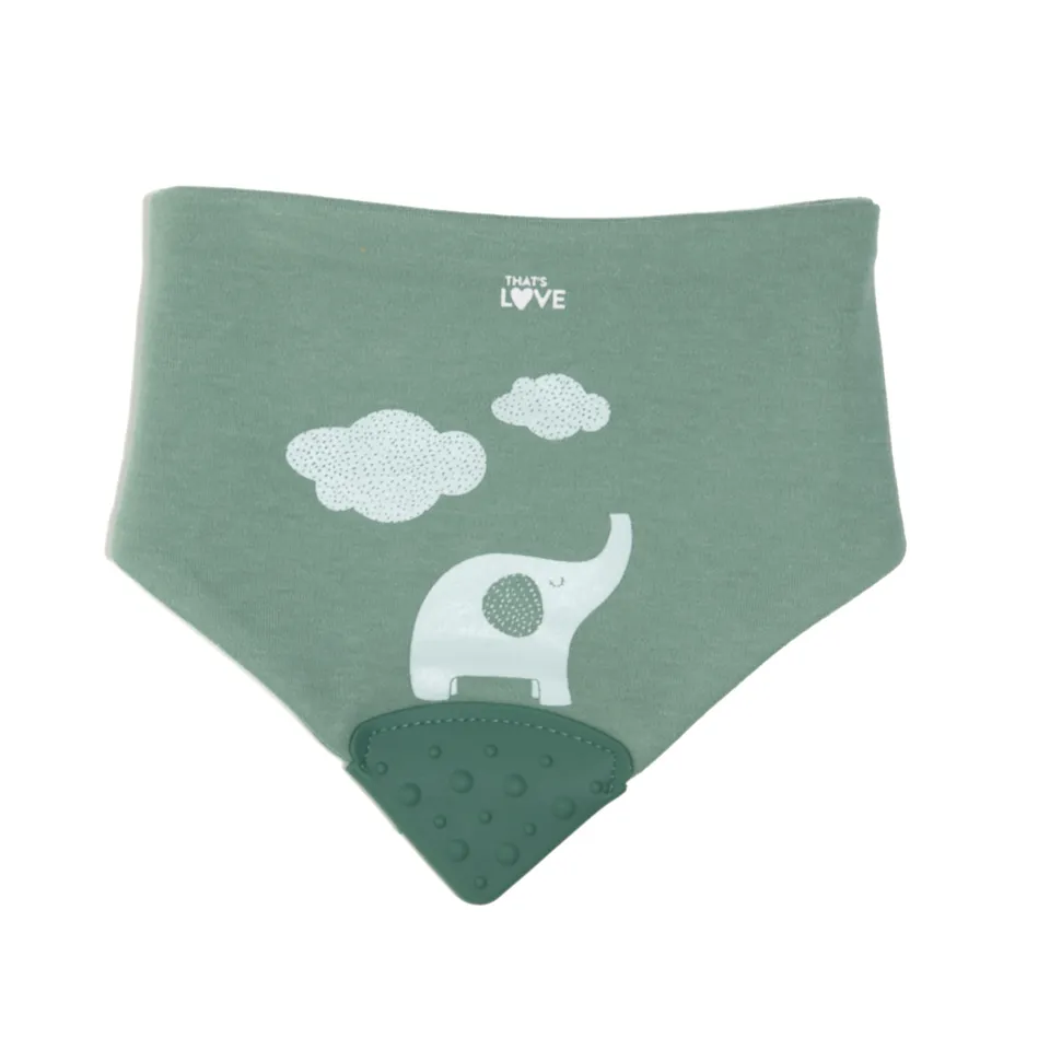 That's Love Elephant Green Bavaglino Massaggiagengive Cotone