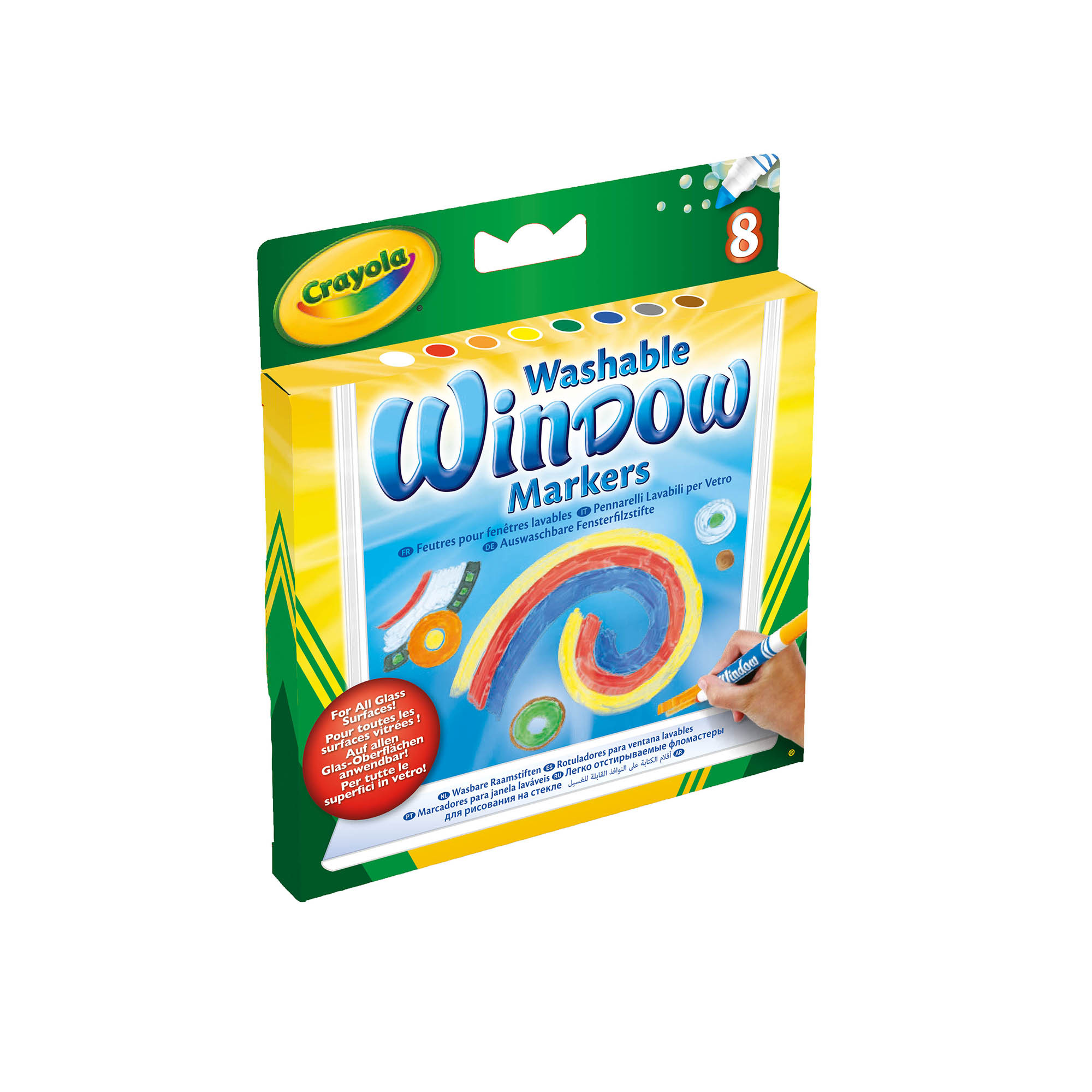Crayola pennarelli per vetro lavabili 8 pezzi