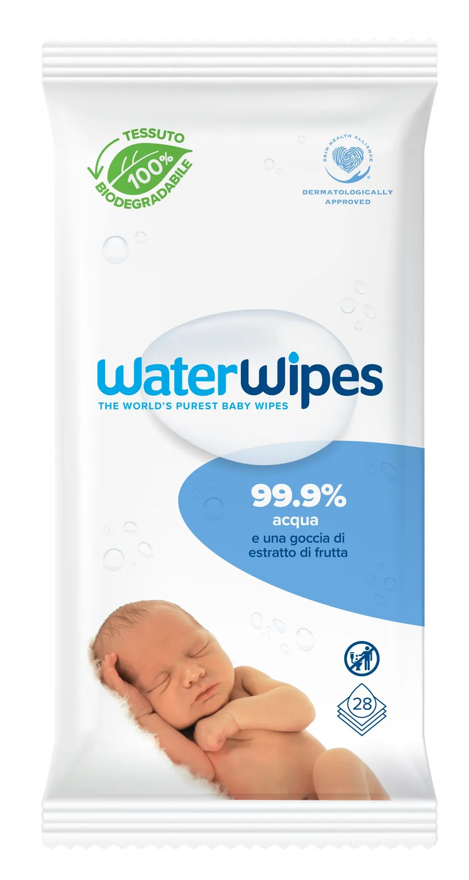 WaterWipes salviettine bio 28 pz delicate neonato