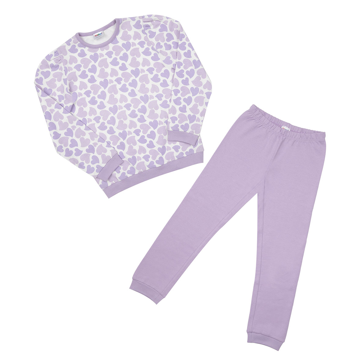 Toys Center Baby pigiama bimba lilla due pezzi cuoricini