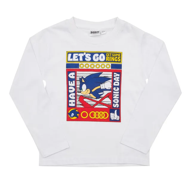 Sonic maglia manica lunga bambino bianca