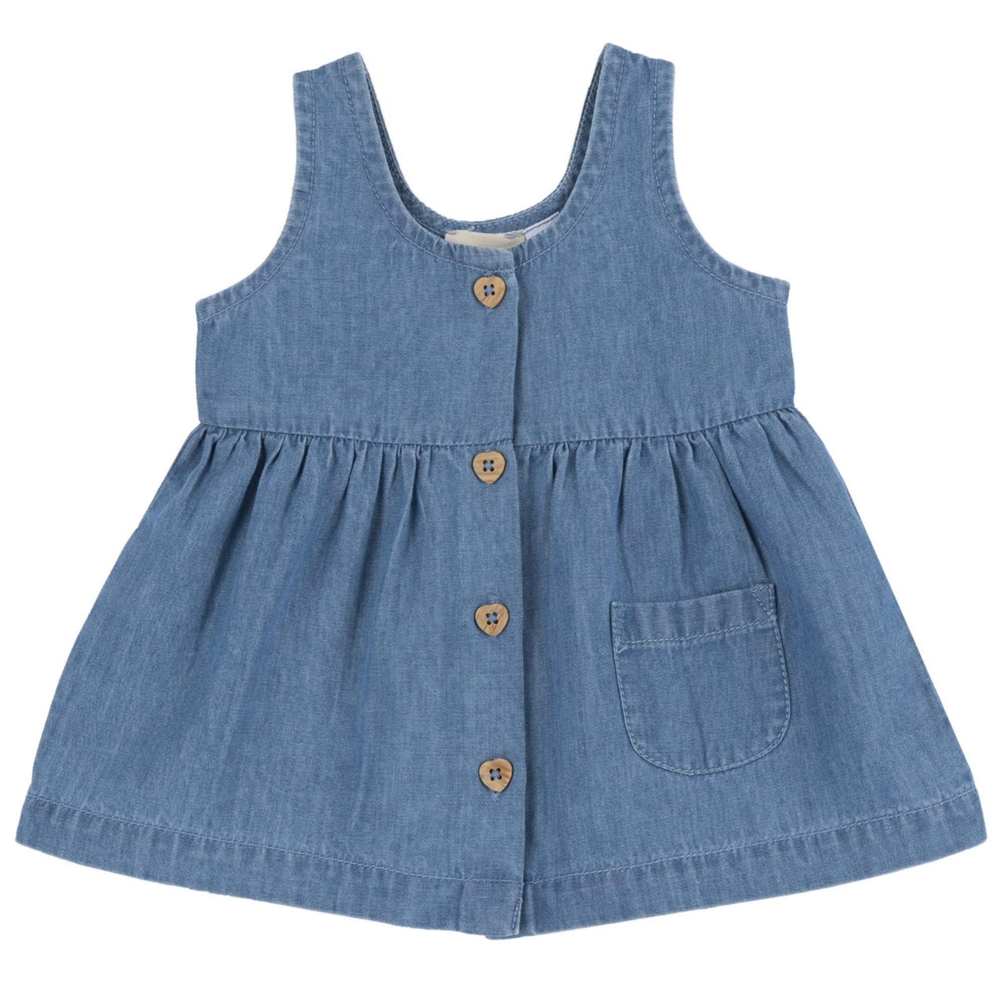 Chicco vestito neonata cotone effetto denim