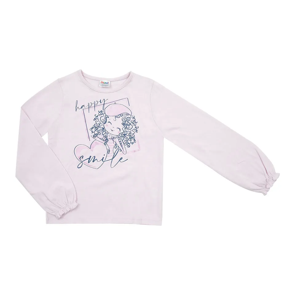 Toys Center Baby Maglia bimba jersey rosa Happy Smile manica lunga