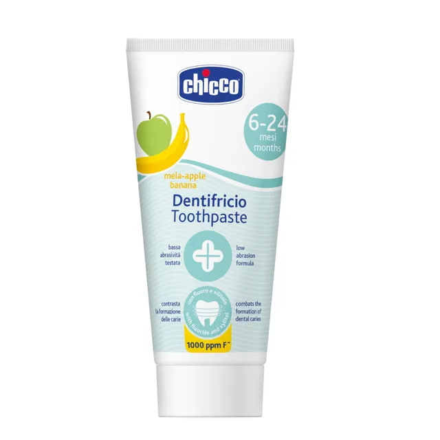 Chicco Oral Care dentifricio bambini mela banana 6m+ fluoro