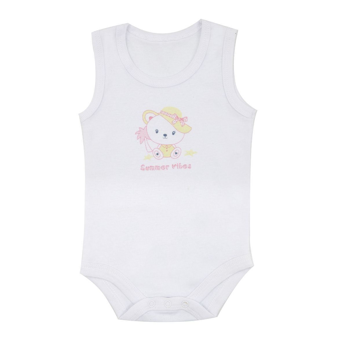 Toys Center Baby body bimba bianco stampa orsetto canotta