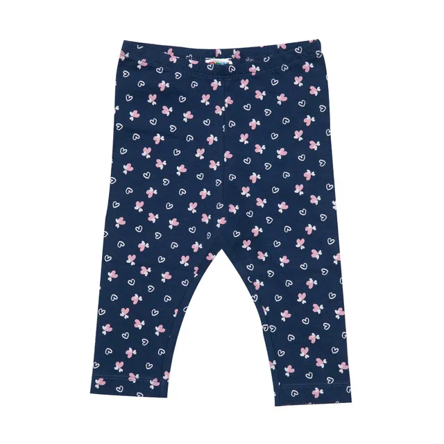 Chicco legging stretch bimba blu cuoricini