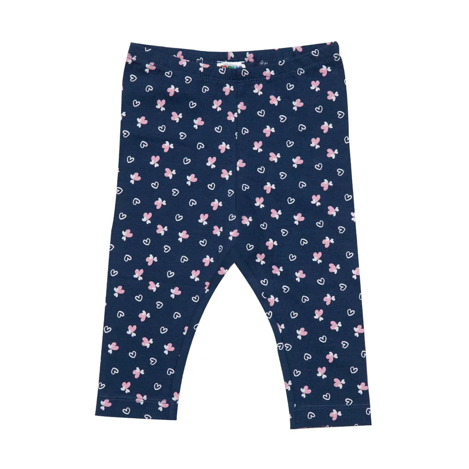 Chicco legging stretch bimba blu cuoricini